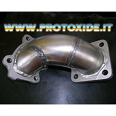 Downpipe scarico maggiorato Lancia Delta 2000 16v turbocompressore Garrett GT28 - GTX28 acciaio Inox Downpipe motori turbo a ...