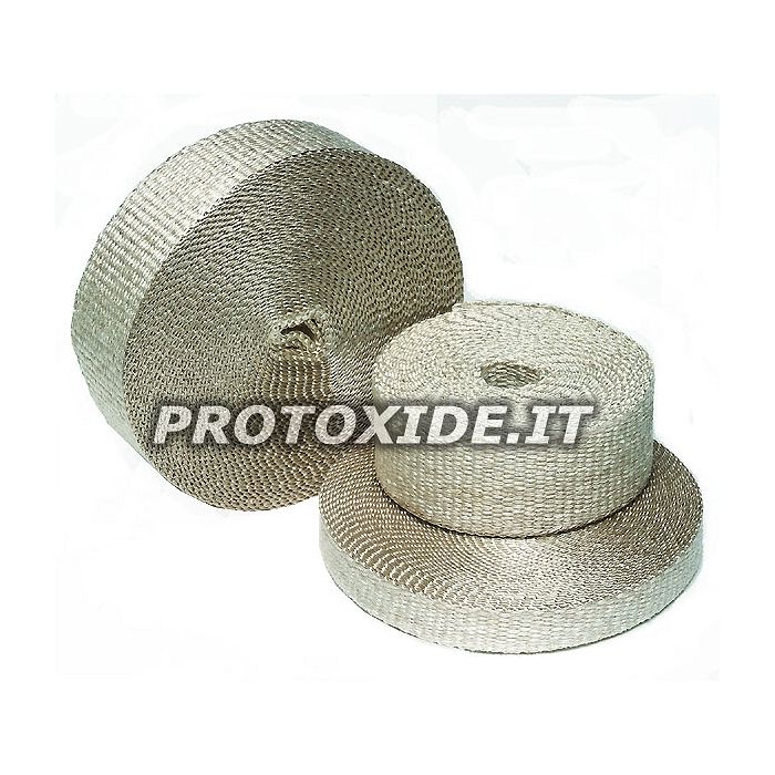 Benda per collettore scarico downpipe marmitta INFERNO 4.5m x 5cm 1100 gradi alte temperature Bende e Protezioni calore Benda per collettore scarico downpipe marmitta INFERNO 4.5m x 5cm 1100 gradi alte temperature Bende e Protezioni calore