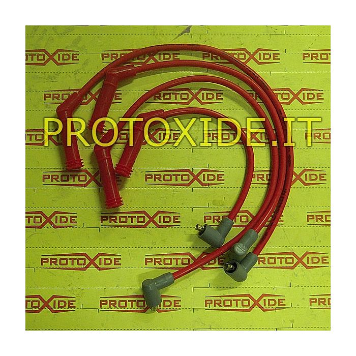 Cables de bujía del motor rojo Fiat Punto 1.100-1.200 8V de alta conductividad Cables de vela específicos para automóviles