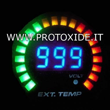 Misuratore Kit Temperatura gas di scarico DigiLed 52mm rotondo