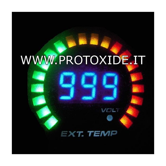 Temp Meter Voltmetru DigiLed evacuare și 52mm Măsurători de temperatură