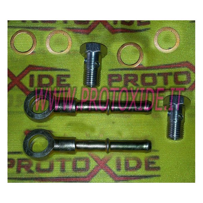 Turbocharger water connections with long hose barb