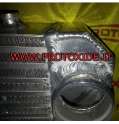 Első intercooler oldalsó és egyenes tömlőcsatlakozással 6L levegő-levegő intercooler