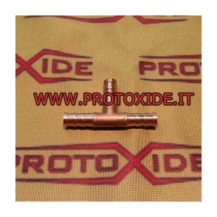 Raccordo a T con portagomma in ottone Tubi olio e raccordi per turbocompressori Raccordo a T con portagomma in ottone Tubi olio e raccordi per turbocompressori