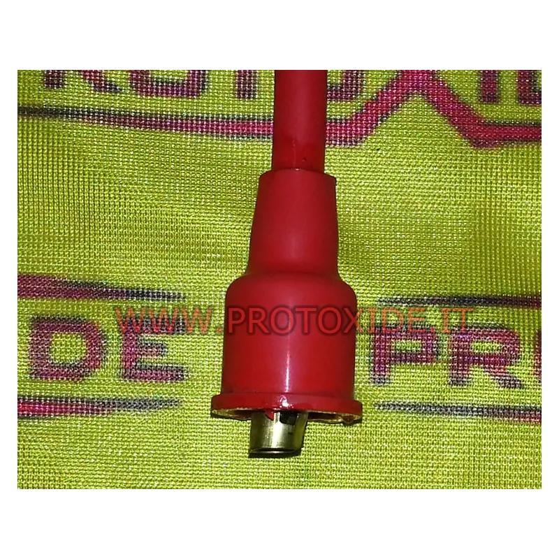 Capuchón y terminal recto para cable de bujía en bobina o tapa