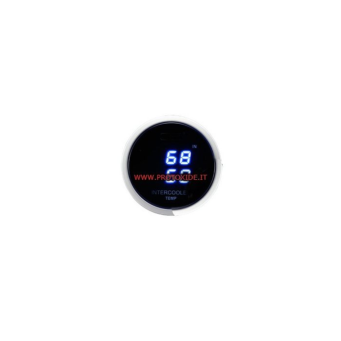 Misuratore temperatura aria intercooler doppio display 52mm rotondo Misuratori Temperatura