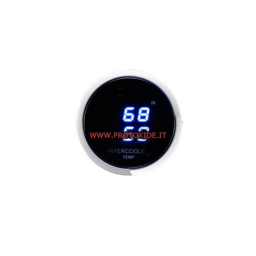 Dubultā displeja starpdzesētāja gaisa temperatūras mērītājs 52 mm apaļi temperatūras mērītāji