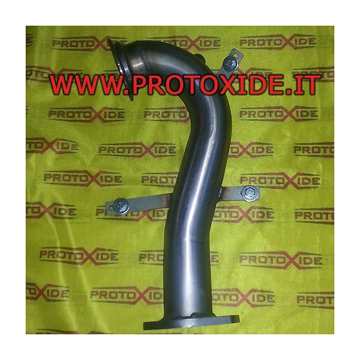 Oversized free non-catalyzed exhaust downpipe Fiat 500 Abarth Grande Punto Mito 1400 Turbo Garrett GT 1446 Downpipe turbo pet...