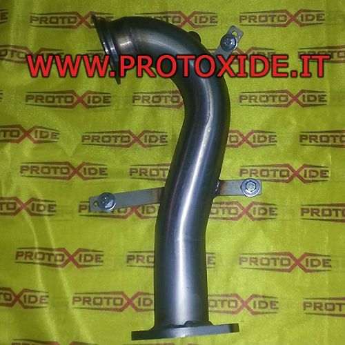 Oversized free non-catalyzed exhaust downpipe Fiat 500 Abarth Grande Punto Mito 1400 Turbo Garrett GT 1446 Downpipe turbo pet...