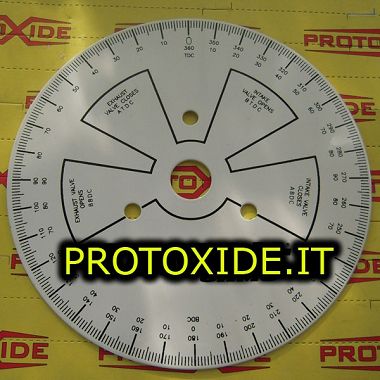 Gegradueerde schijf voor nokkenas timing - 170 mm motor - 180 mm gradenboog Specifieke tooling