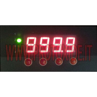 Exhaust Temp Meter rectangular entrance for 4 thermocouples in single display Temperature measurers