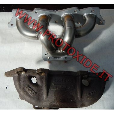 Collettore scarico Fiat Grande Punto -500 Abarth 1400 16v Turbo acciaio posizione centrale Collettori scarico acciaio motori ...