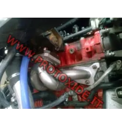 Colector de escape central de acero para Fiat Grande Punto -500 Abarth 1400 16v Turbo Colectores de escape de acero para moto...