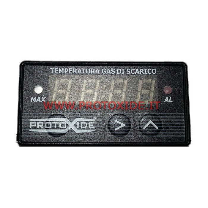 Misuratore temperatura gas scarico EGT KIT- compatto - memoria di picco completo di sonda gialla K e nipple inox fermasonda M... Misuratore temperatura gas scarico EGT KIT- compatto - memoria di picco completo di sonda gialla K e nipple inox fermasonda M...