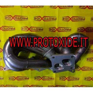 Collettore scarico Lancia Delta 2000 16v con attacco turbo Mitsubishi Evo 7- 8- 9 acciaio inox Collettori scarico acciaio mot...