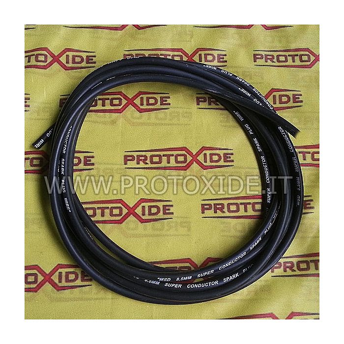 Cable de bujía MSD de silicona roja o negra de alta conductividad de 8.5 mm Cable de bujía y terminales para bricolaje