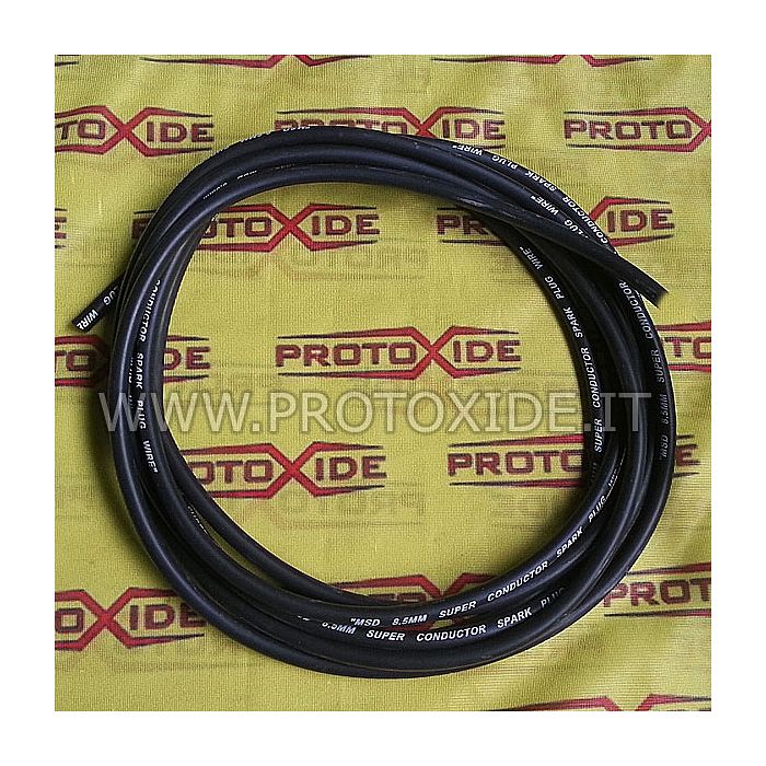 Cable de bujía MSD de silicona roja o negra de alta conductividad de 8.5 mm Cable de bujía y terminales para bricolaje Cable de bujía MSD de silicona roja o negra de alta conductividad de 8.5 mm Cable de bujía y terminales para bricolaje