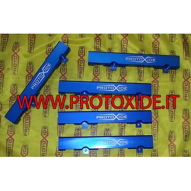 Flauto iniettori maggiorato Fiat Punto Gt - Uno Turbo 1400 - 1600 alluminio ergal Rail Flauti maggiorati per iniettori