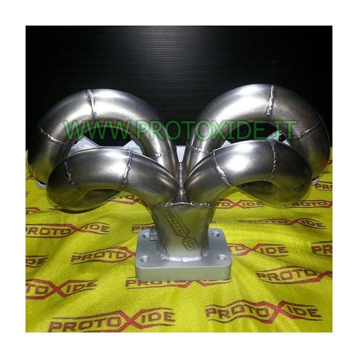 Collettore scarico Lancia Delta 2000 16v turbo posizione centrale a cuore acciaio inox Collettore scarico Lancia Delta 2000 16v turbo posizione centrale a cuore acciaio inox