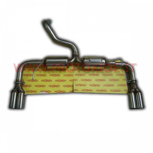 Oversized exhaust muffler Fiat 500 Abarth double silencer COMPLETE Complete sports exhaust systems