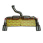 Toba de esapament supradimensionata Fiat 500 Abarth toba dubla COMPLETA