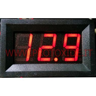 Röd LCD Voltmeter 150V 4-45X27 Voltmetrar och strömkraft