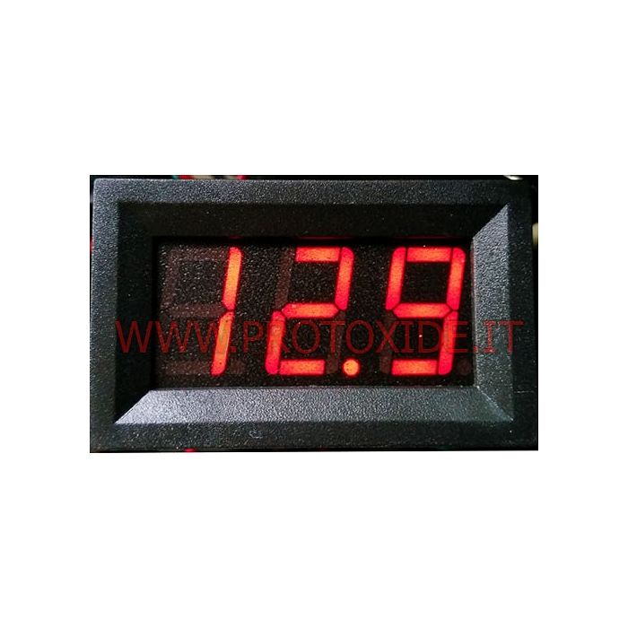 Röd LCD Voltmeter 150V 4-45X27 Voltmetrar och strömkraft