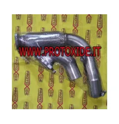 Downpipe scarico Fiat Punto GT turbocompressore Garrett GT25 GT28 GTX28 maggiorato in acciaio inox con flessibile Downpipe mo...