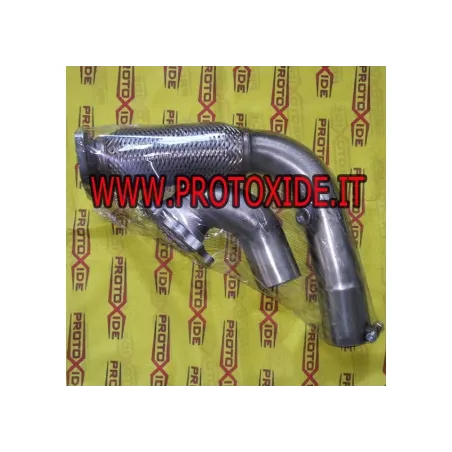 Downpipe scarico Fiat Punto GT turbocompressore Garrett GT25 GT28 GTX28 maggiorato in acciaio inox con flessibile Downpipe mo...