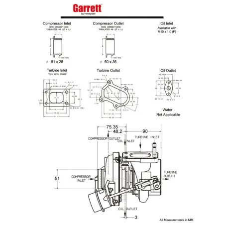 Turbosprężarka Garrett GT20 Oversized Bushing Racing Bearing Turbosprężarki