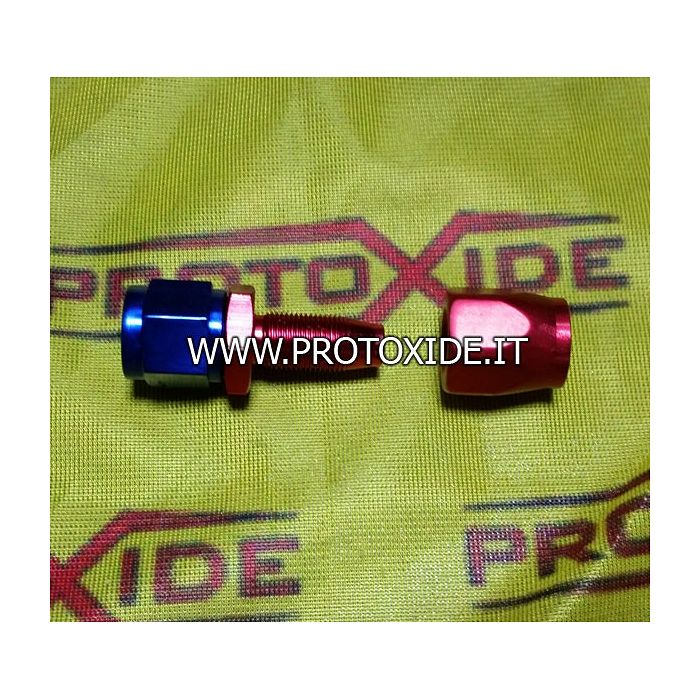 Raccordo dritto femmina aereonautico 6AN per tubo calzato