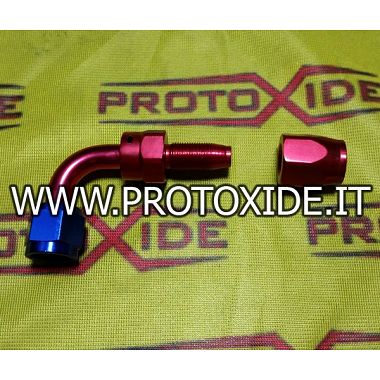 Raccordo curva 90 gradi femmina aereonautico 6AN per tubo calzato Raccordi aereonautici per tubi benzina - olio - acqua in calza