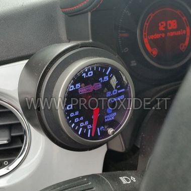 Turbo pressure gauge installed on the Fiat 500 Abarth Pressure gauges Turbo, Petrol, Oil