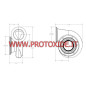 Chiocciola scarico Turbocompressore Tial Sport Garrett GT25 acciaio Inox attacco V-band ProtoXide