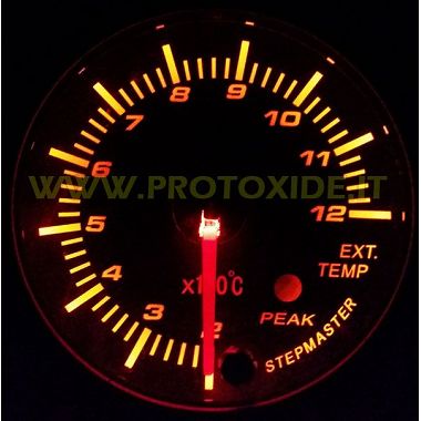 Misuratore Kit Temperatura Gas Scarico con memoria 60mm rotondo Misuratori Temperatura