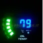 Merilnik temperature olja in voltmeter Okrogli manometer DigiLed 52 mm