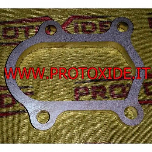 Brida de escape para turbo Mitsubishi TD04 o Garrett GT2056 bajante de 4 agujeros Bridas para turbo, bajante y desagüe