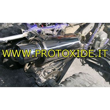 Quad σιγαστήρα αθλητισμού εξάτμισης για Yamaha Raptor 660R - 700R ανοξείδωτο χάλυβα Σιγαστήρες και απολήξεις εξάτμισης