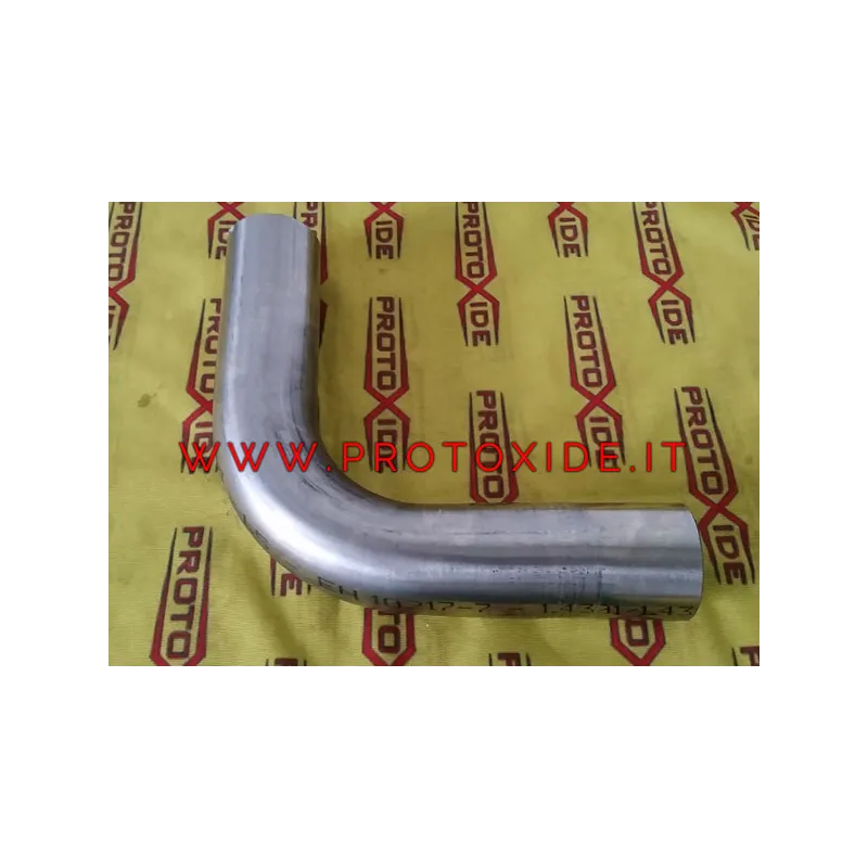 rustfrit stål bend 90 ° 60mm udvendig diameter 1,5 mm tyk
