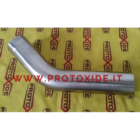 45-Grad-Edelstahlbogen, 50 mm Außendurchmesser, 1,5 mm Dicke. Edelstahlbögen