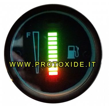 Indicatore manometro livello galleggiante benzina o carburante con barra digitale rotondo 52mm Indicatori livello carburante ...