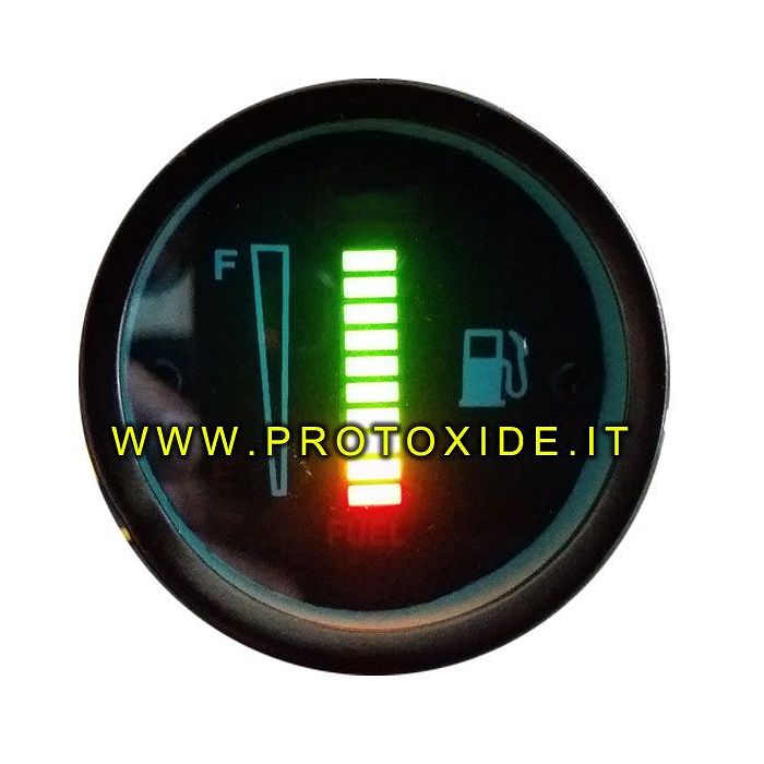 Manometru de benzină sau combustibil de 52 mm cu bară digitală indicatoare de combustibil și alte lichide