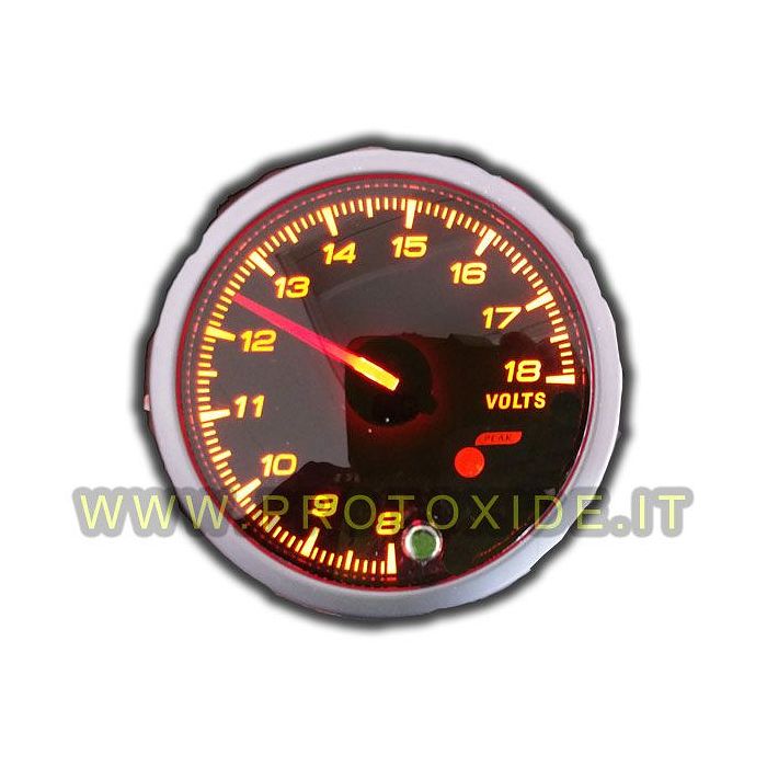 Voltmeter kazalec s spominom in 60mm Alarm