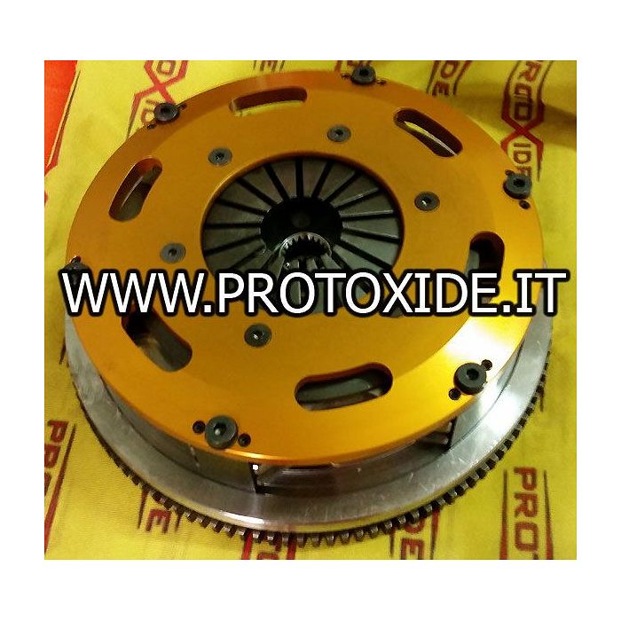 Kit Volano frizione rinforzata bidisco rame Fiat Coupe 2000 Turbo 20V acciaio