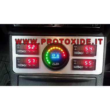 Supporto in alluminio per portastrumenti installabile su Fiat Punto Gt 5 Fori Portastrumenti Portamanometri e cornici per str...