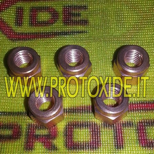 Nuts auburn 10mm x 1.25 for collectors and turbines 5 pieces Nuts, Prisoners and Special Bolts