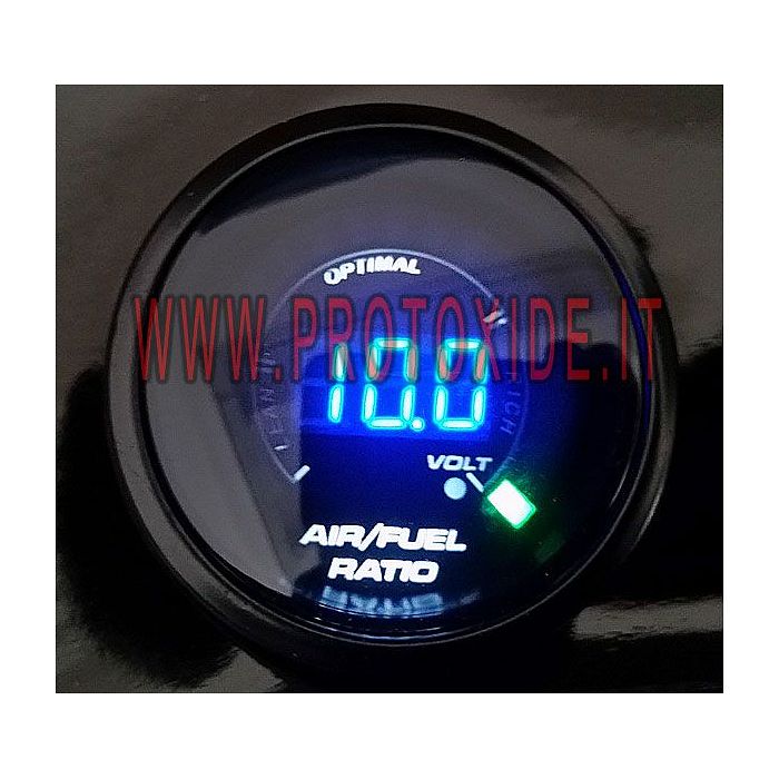 Airfuel stechiometrico e Voltmetro DigiLed 52mm misurare la carburazione Afr Airfuel stechiometrico e Voltmetro DigiLed 52mm misurare la carburazione Afr
