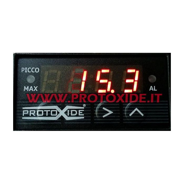 Manómetro rectangular 10 bar Presostato - compacto - con memoria de pico máximo Manómetros turbo, gasolina, aceite