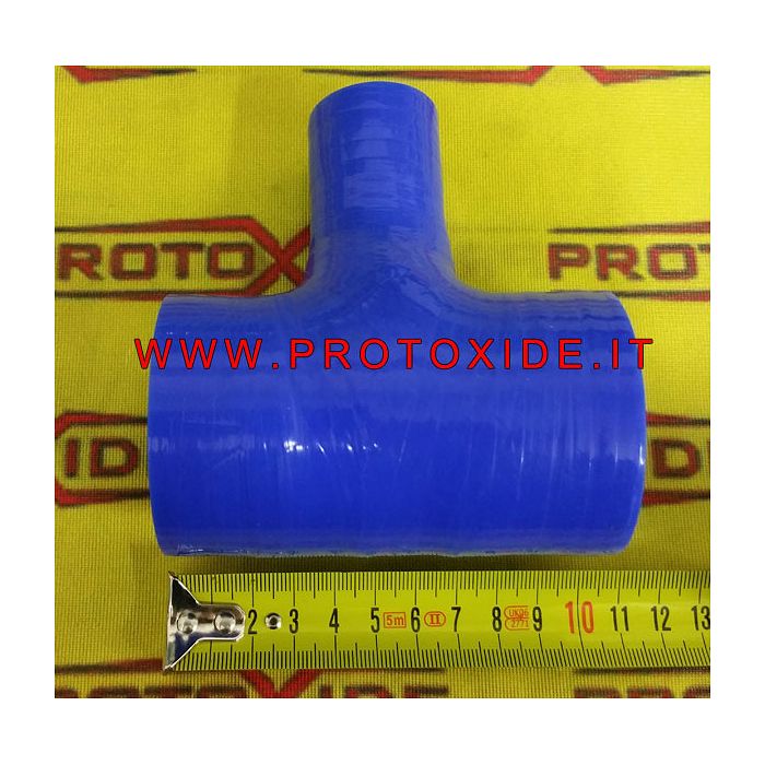 Blue Silicone Sleeve T 63mm diameter T-sleeves in silicone or stainless steel