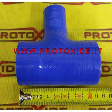 Blue Silicone Sleeve T 50mm T-sleeves in silicone or stainless steel